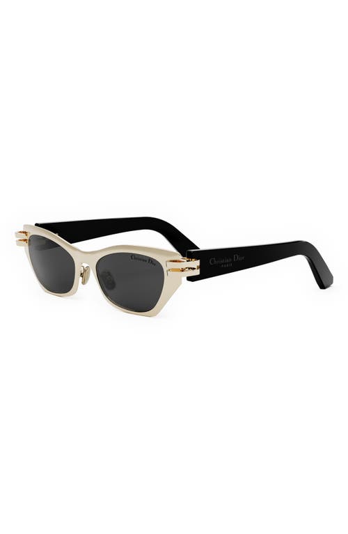 Shop Dior C B3u 58mm Butterfly Sunglasses In Shiny Gold Dh/smoke