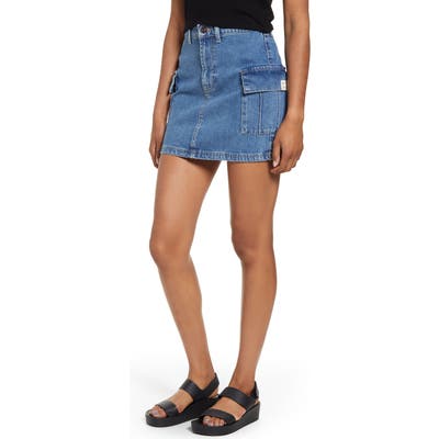 Bdg Urban Outfitters Denim Cargo Miniskirt, Blue