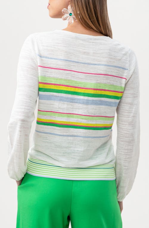 Shop Trina Turk Reserve Stripe Sweater In White Multi