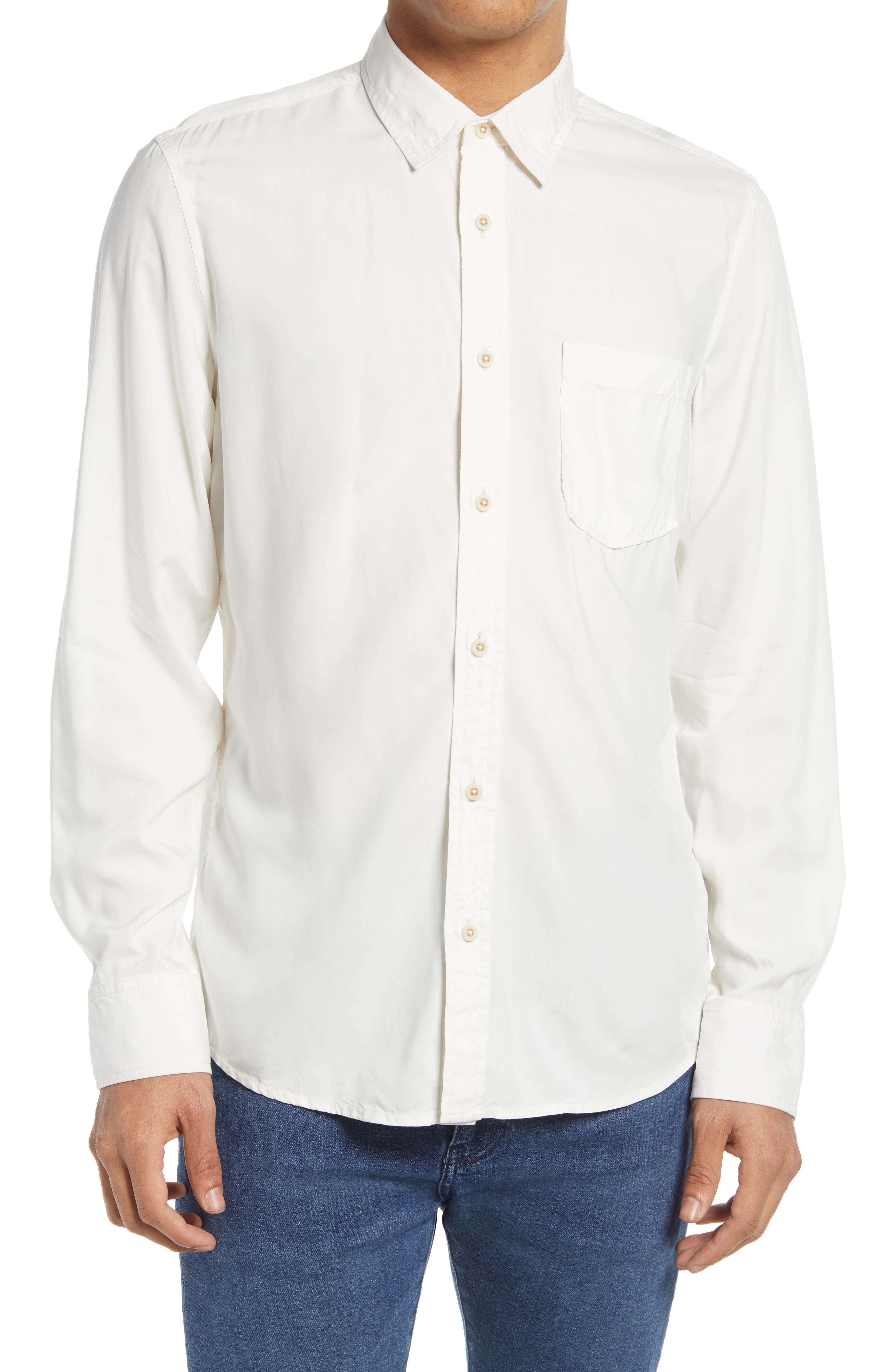 off white button up shirt