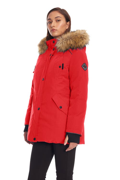 Alpine North Plus Size Glacier Parka Winter Jacket In Crimson