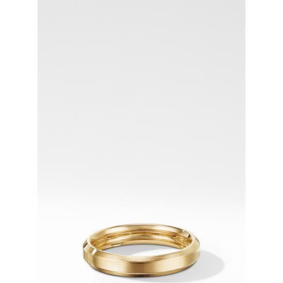 David Yurman Beveled Band Ring In 18K Yellow Gold