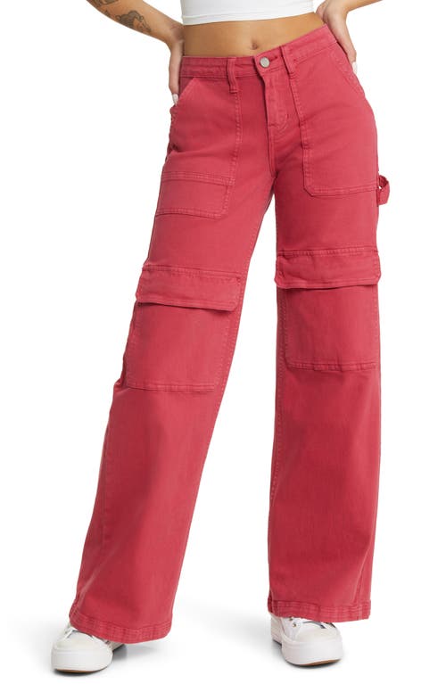 Front Pocket Wide Leg Cargo Pants in Cinabar Pigment Dye