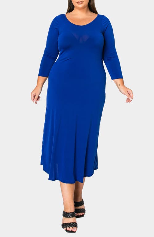 L I V D Ashe Long Sleeve Maxi Dress In Royal