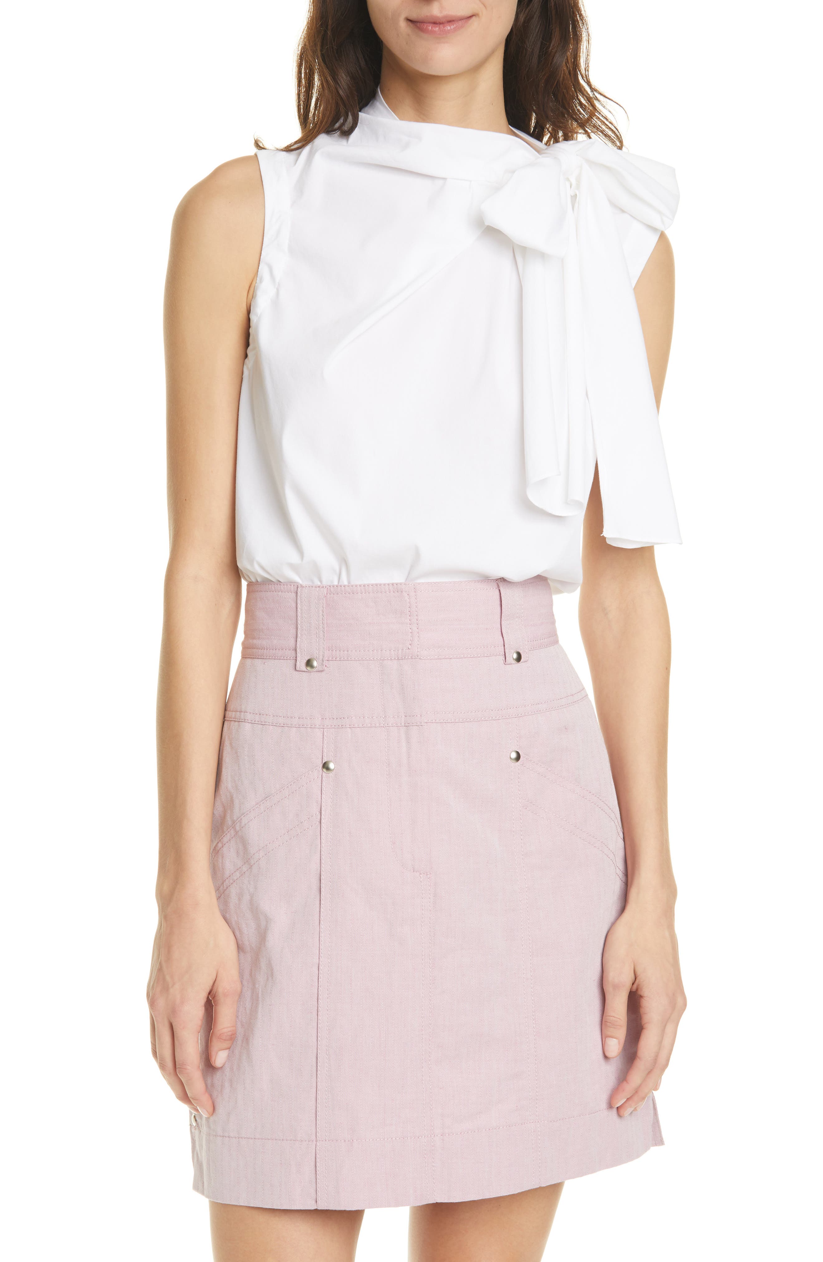 Rebecca Taylor Womens Sleeveless Dot Ruffle Top