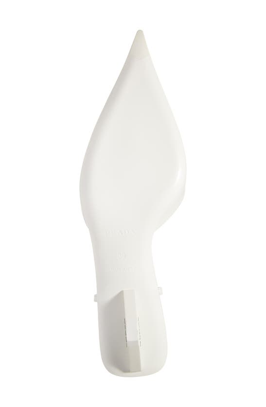Shop Prada Modellerie Pointed Toe Kitten Heel Pump In White