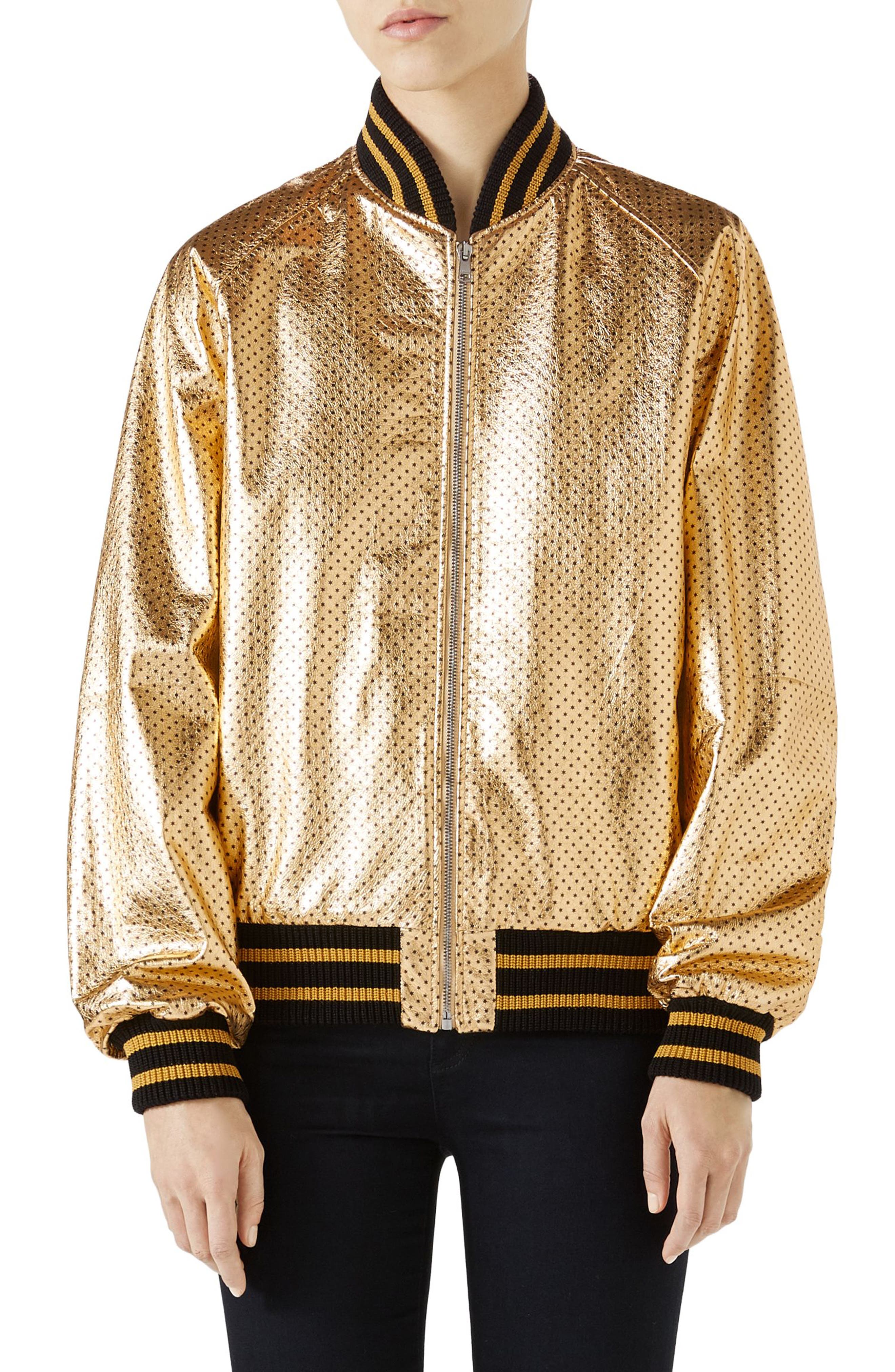 gucci metallic jacket