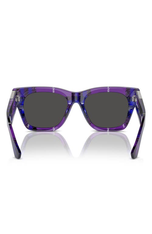 Burberry Elevated Check 52mm Square Sunglasses In Dark Grey