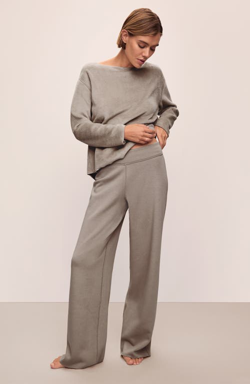 EBERJEY EBERJEY REVERSIBLE HIGH WAIST FLEECE LOUNGE PANTS 