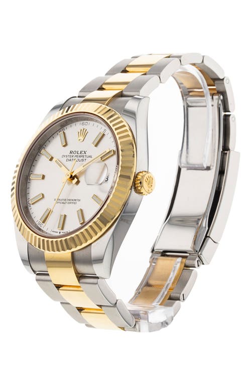 Shop Watchfinder & Co. Rolex  Datejust Automatic Bracelet Watch, 41mm In Silver