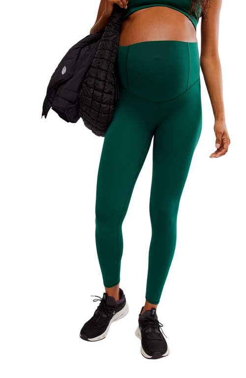 Free People X Maternity Hatch Never Better Leggings In Garden Green
