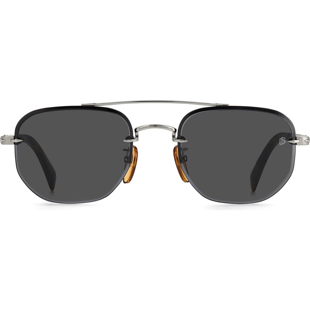 David Beckham Eyewear 53mm Geometric Sunglasses In Ruthenium Black