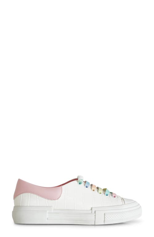 Belle & Bloom Just A Little Dream Croc Leather Sneaker In White