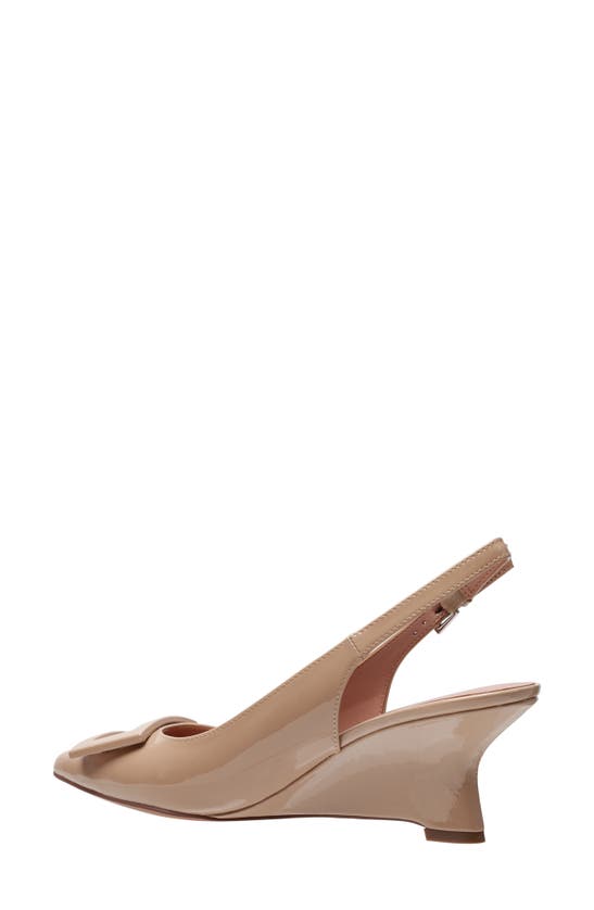 Shop Linea Paolo Vista Slingback Pointed Toe Wedge Pump In Maple Sugar