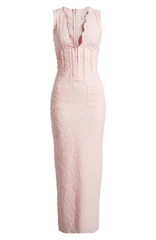 House Of Cb Sophina Broderie Anglaise Sleeveless Maxi Dress In Crystal Rose