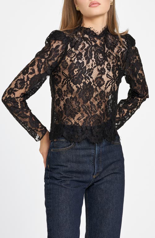 Shop Wayf Nell Lace Top In Black