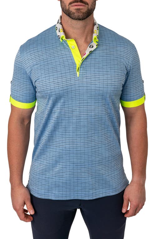 Maceoo Mozartwindow Cotton Polo in Blue