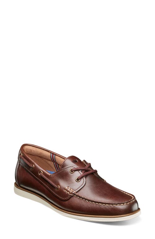 Atlantic Boat Shoe in Chocolate Pull Up