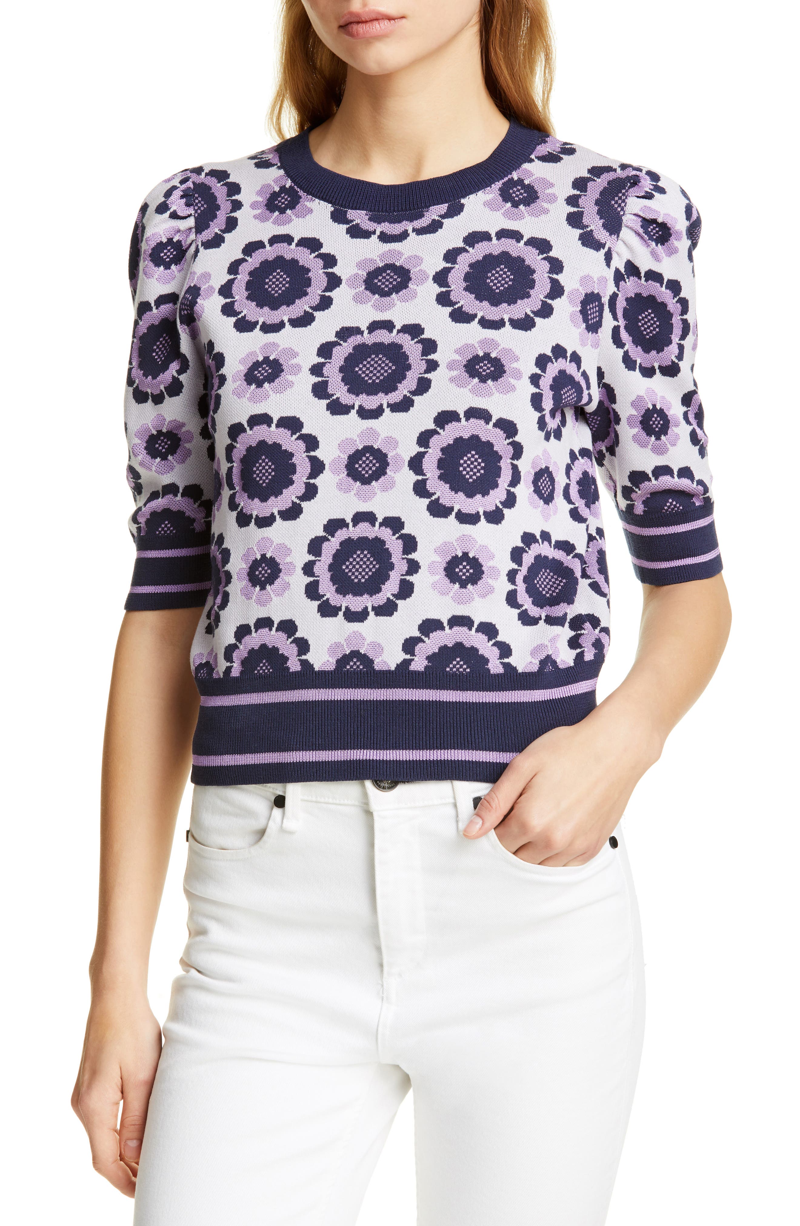 kate spade geo floral sweater