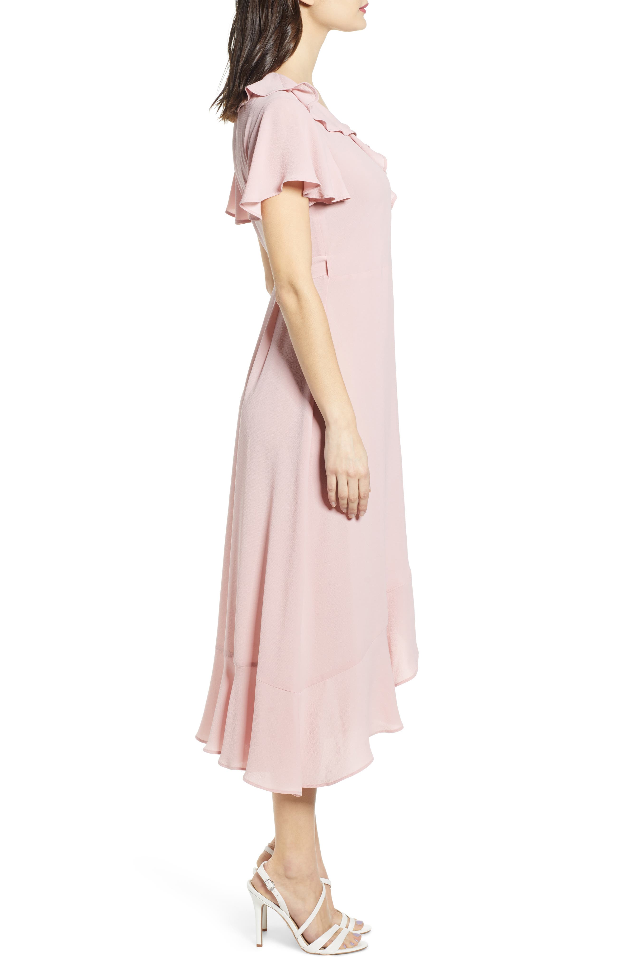 chelsea28 ruffle wrap dress