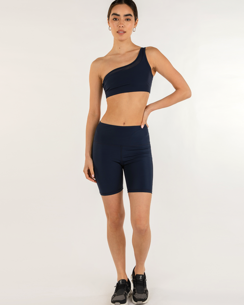 Rebody Active Incline Silkiflex High Waist Biker Short 6" In Cool Navy