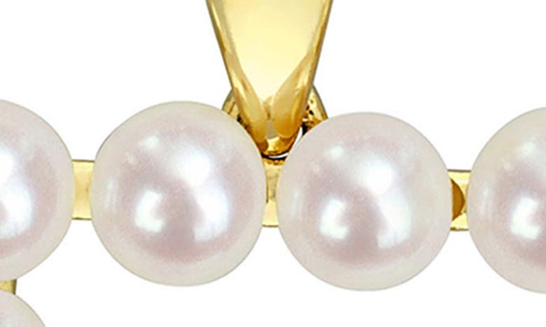 DELMAR DELMAR 3.5-4MM FRESHWATER CULTURED PEARL INITIAL PENDANT NECKLACE