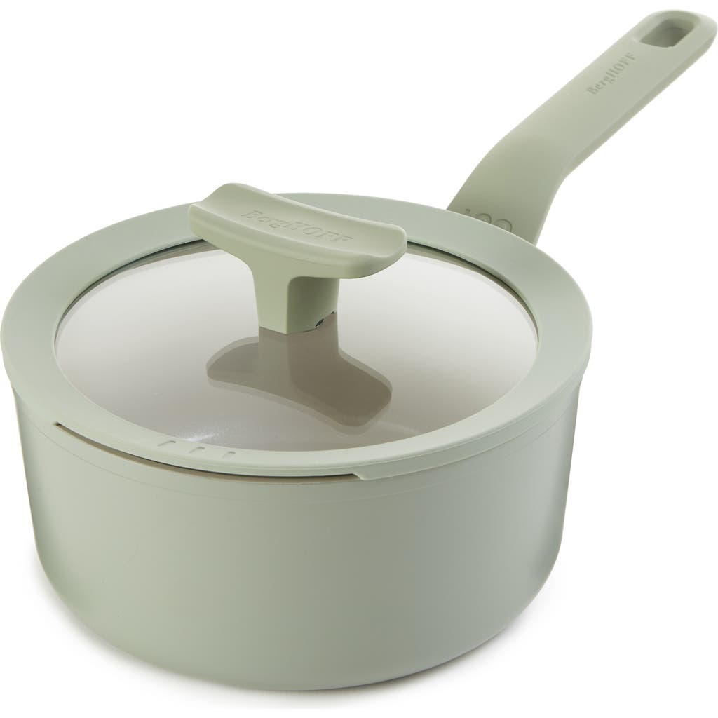 Berghoff Leo Balance 2.1-quart Nonstick Covered Saucepan In Sage