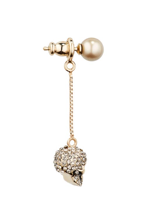 Shop Alexander Mcqueen Pavé Skull Drop Earrings In 2080 0468/mix