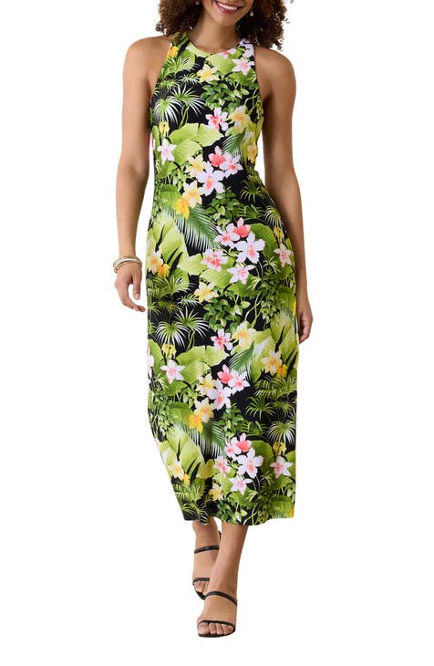 Floral Bliss Halter Maxi Dress  Tropical Yellow – Born A Petite