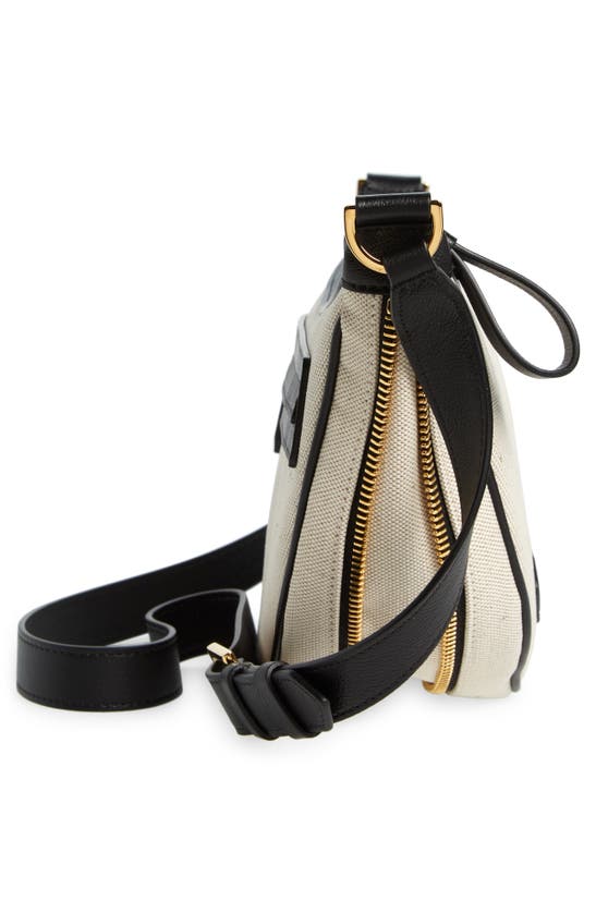 Shop Tom Ford Canvas & Leather Crossbody Bag In Rope/ Black