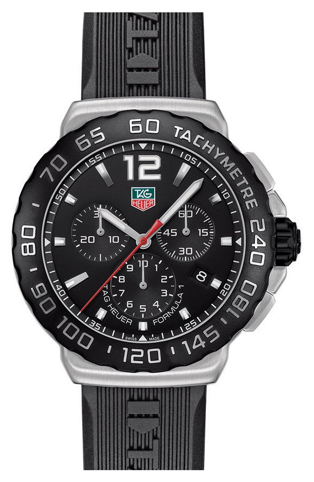 TAG Heuer 'Formula 1' Chronograph Rubber Strap Watch | Nordstrom