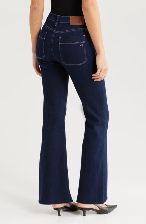 Shop Hidden Jeans Utility Pocket Flare Jeans In Dark Wash