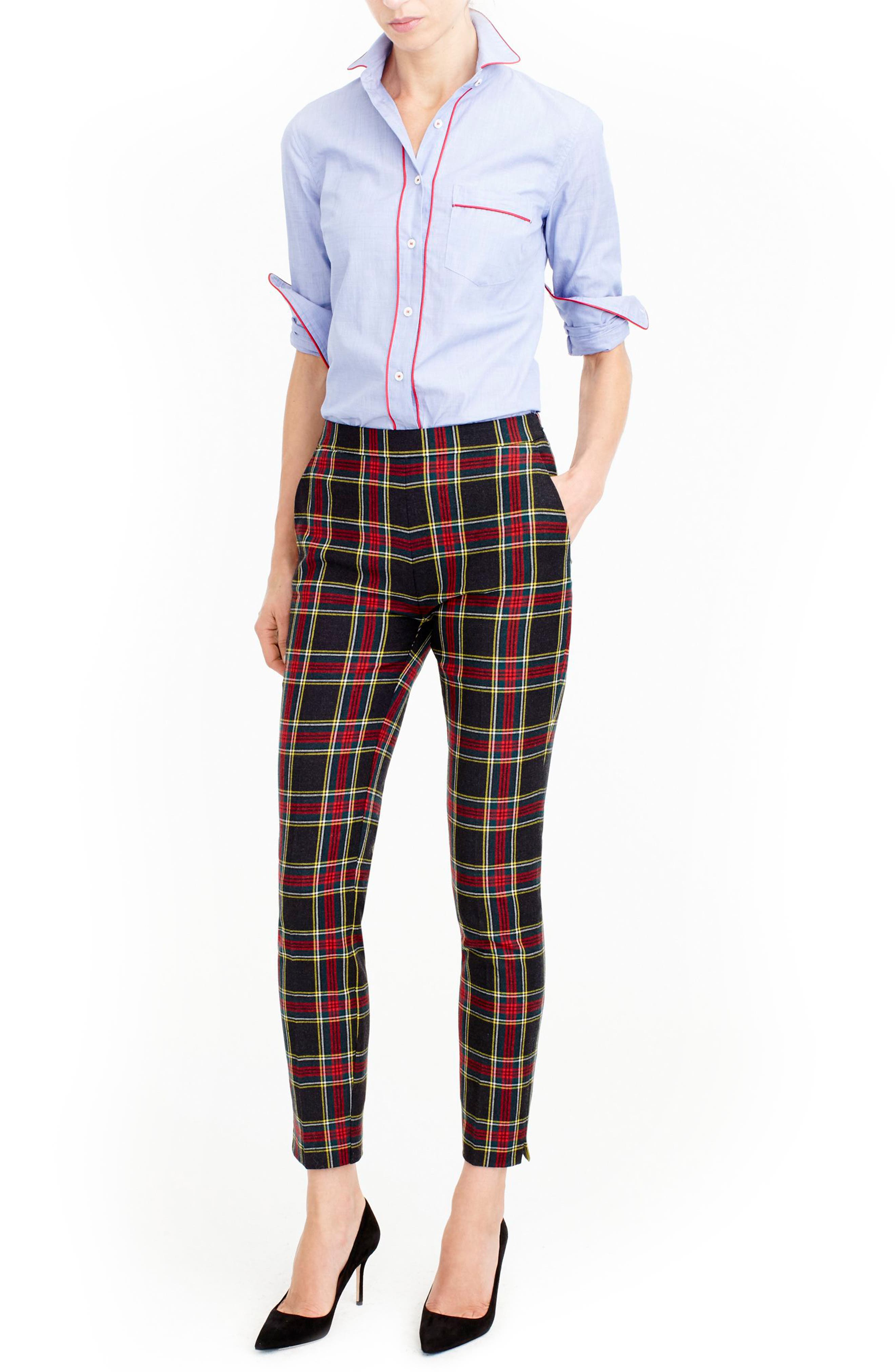 plaid pants j crew