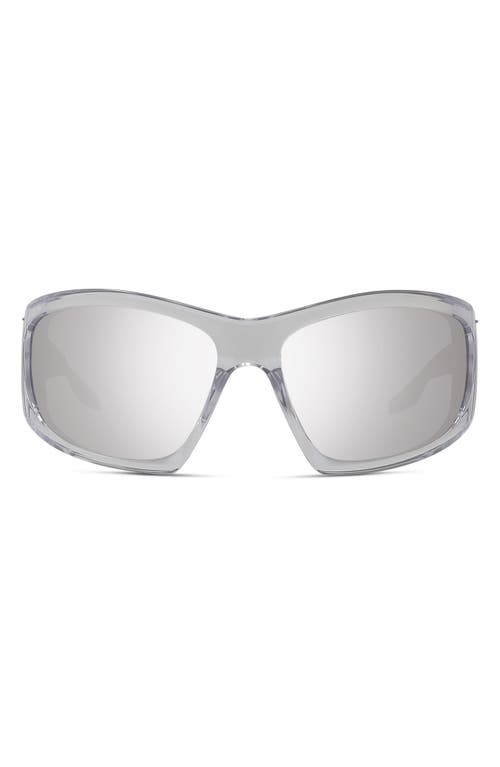 Shop Givenchy Givcut 67mm Oversize Geometric Sunglasses In Crystal/smoke Mirror