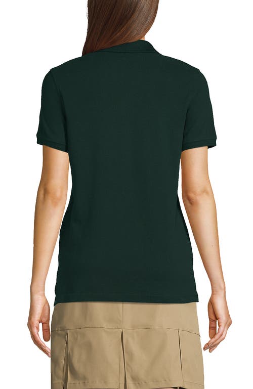 Shop Lands' End School Uniform Young  Short Sleeve Mesh Polo Shirt In Evergreen