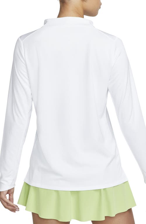 Shop Nike Dri-fit Uv Advantage Golf Top In White/black