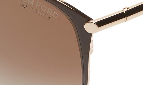 Shop Tom Ford Penelope 59mm Gradient Cat Eye Sunglasses In Shiny Rose Gold/brown