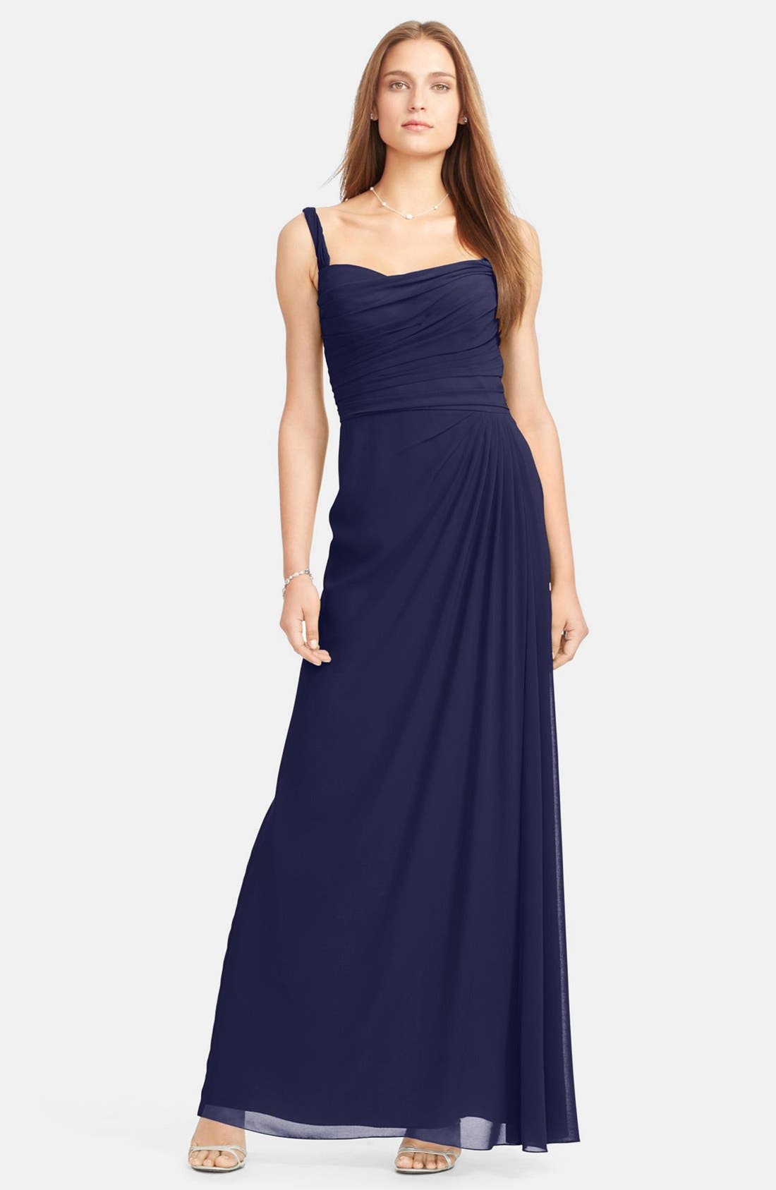 ralph lauren ruched dress