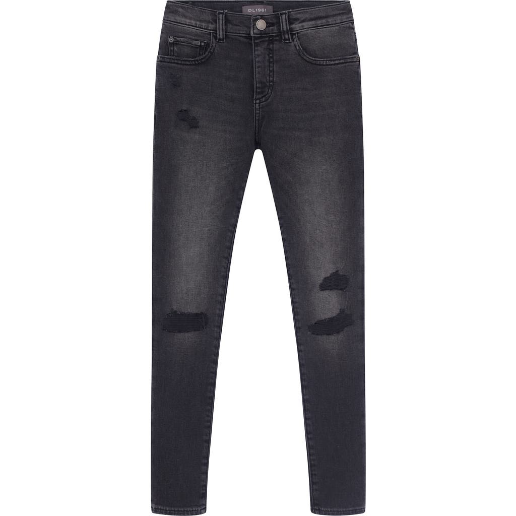 DL1961 Kids' Zane Ripped Skinny Jeans in Eclipse Busted 