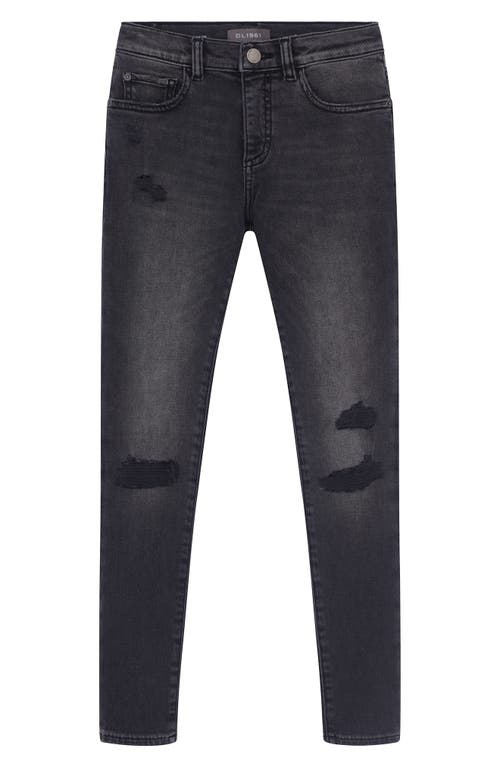 DL1961 Kids' Zane Ripped Skinny Jeans in Eclipse Busted