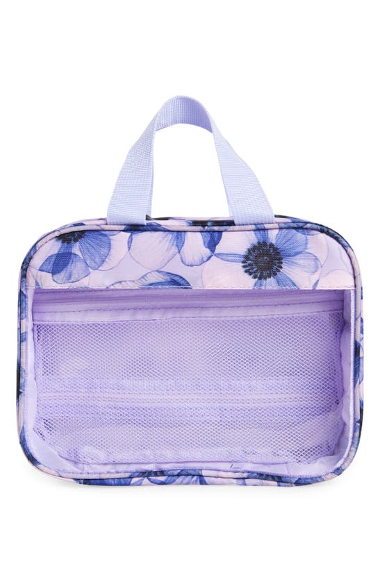 Shop Mytagalongs Poppies Toiletry Bag In Lavender Multi
