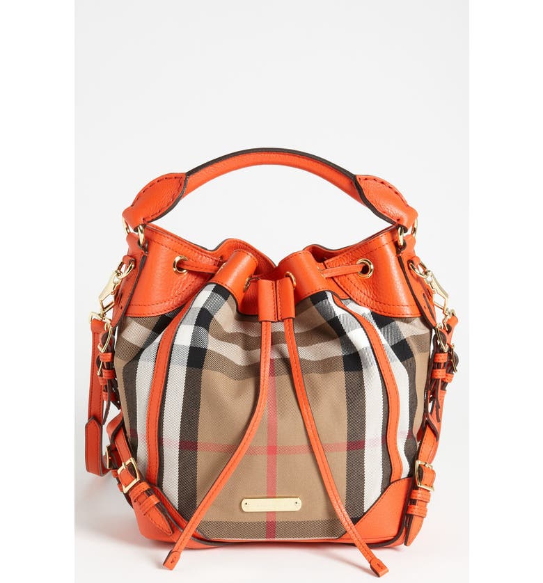 House Check Medium Drawstring Crossbody Bag