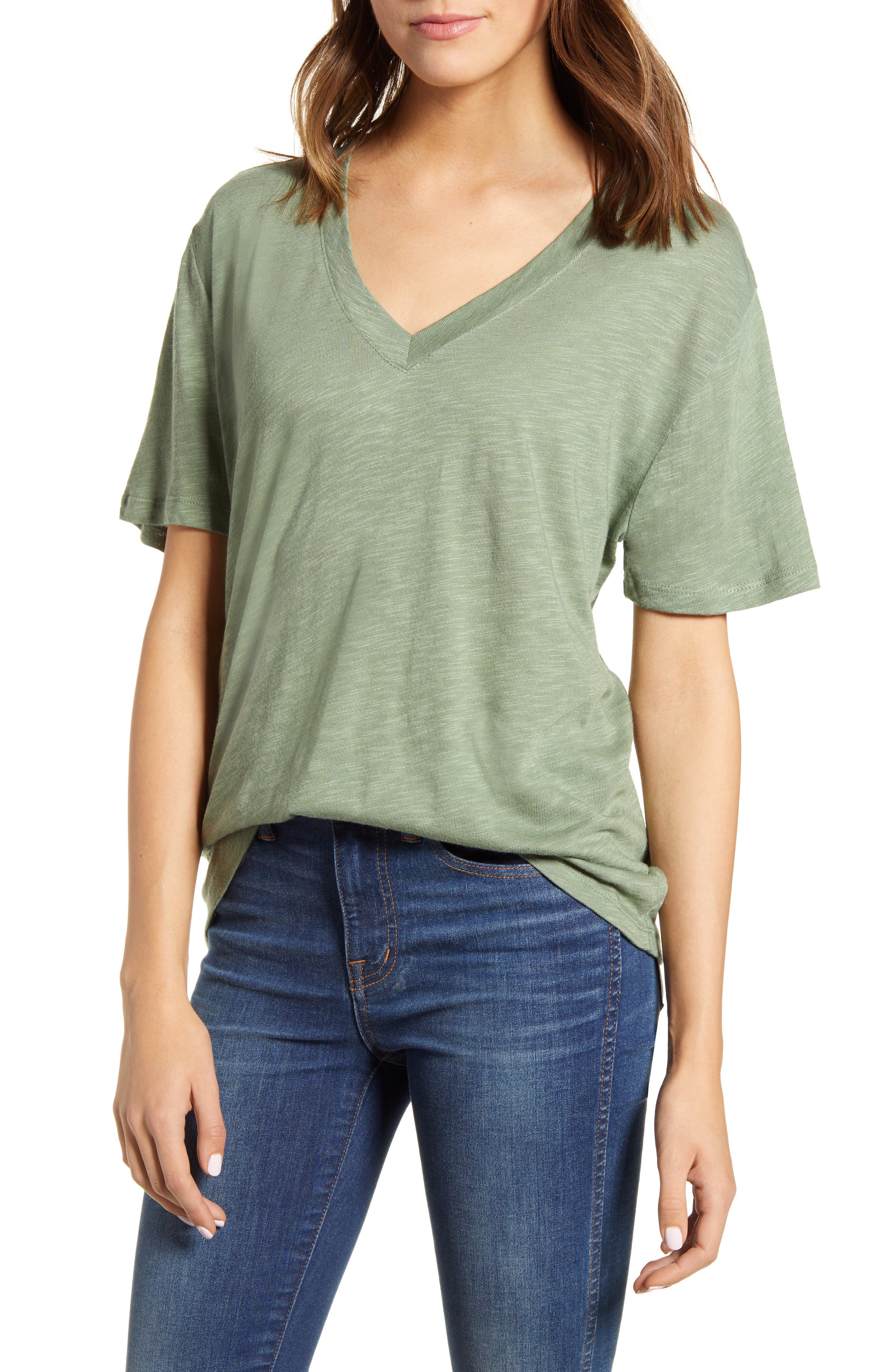 Splendid VNeck Slub Jersey Tee Nordstrom