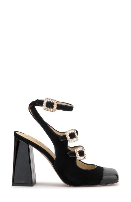 Shop Jessica Simpson Lymen Ankle Strap Cap Toe Pump In Black