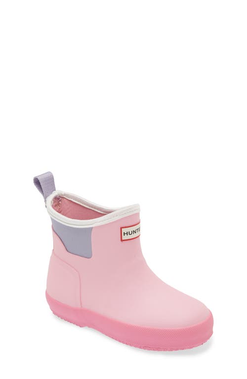 Shop Hunter Kids' Original Waterproof Chelsea Rain Boot In Pink Fizz/wisteria/white