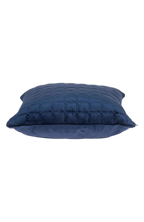 Parkland Collection Marrisa Velvet Throw Pillow In Blue/navy