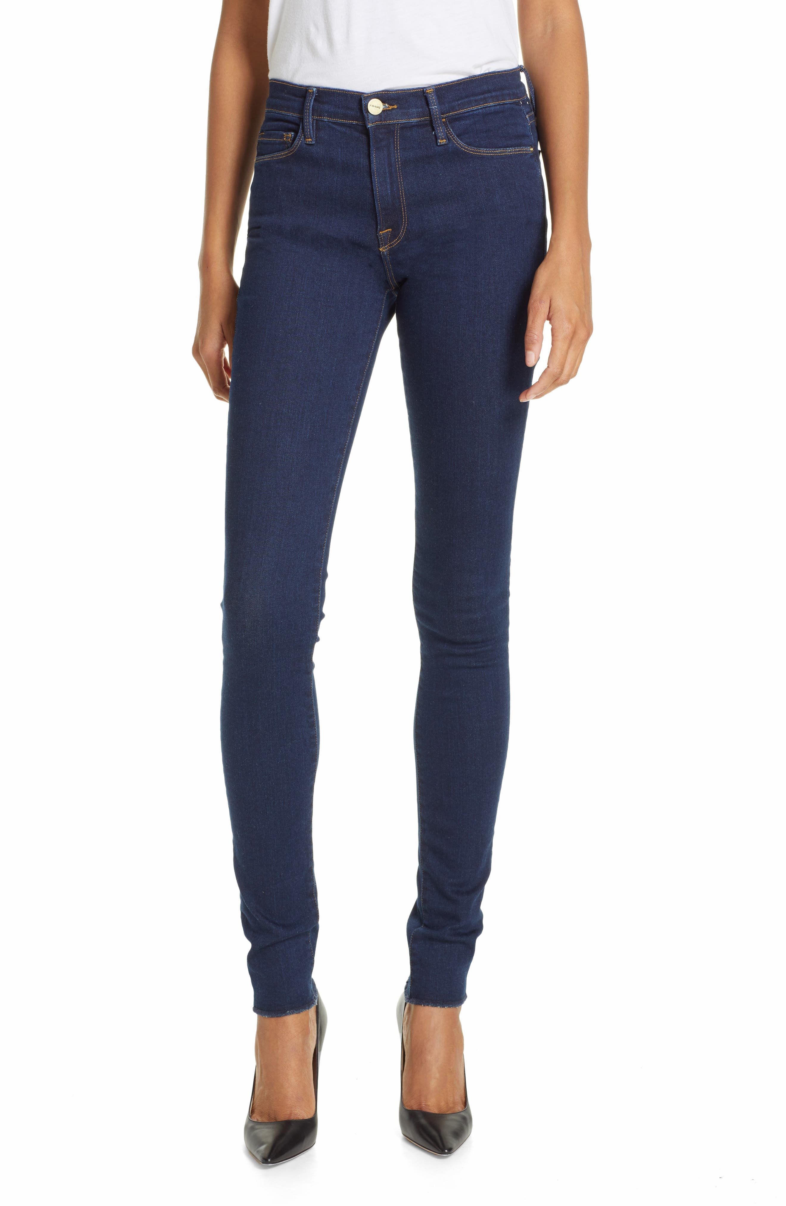 FRAME Forever Karlie Skinny Jeans (Grove Street) (Long) | Nordstrom
