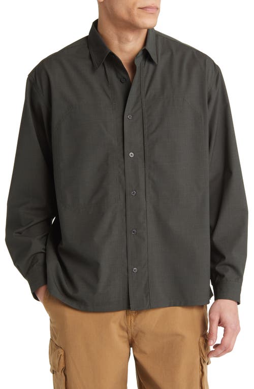 Woolrich Stretch Button-Up Shirt in Olive