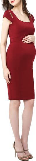 Kimi and Kai Julie Cold Shoulder Body-Con Maternity Dress | Nordstrom