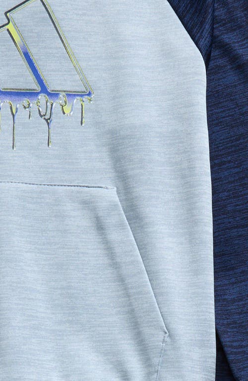 Shop Adidas Originals Adidas Kids' Mélange Hoodie & Sweatpants Set In Halo Blue